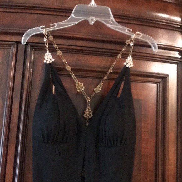 Nicole Bakti Black Long Dress- Size M - Picture 3 of 3